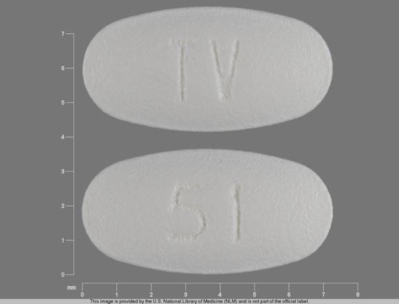 Pill TV 51 White Oval is Carvedilol