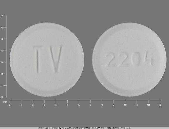 Pill TV 2204 White Round is Metoclopramide Hydrochloride