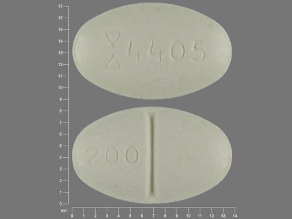 Pill Logo 4405 200 Yellow Oval is Clozapine