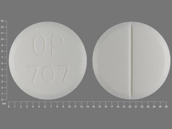 Pill OP 707 White Round is Disulfiram