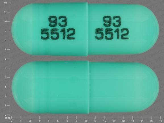 Pill 93 5512 93 5512 Green Capsule/Oblong is Carbamazepine Extended-Release