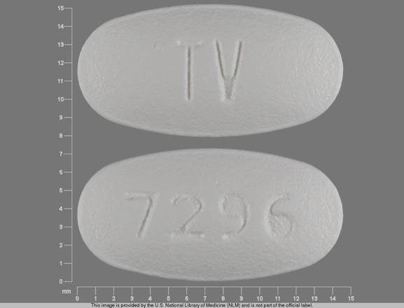 Pill TV 7296 White Oval is Carvedilol