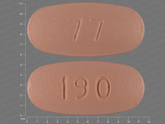 Pill 190 77 Peach Capsule/Oblong is Capecitabine
