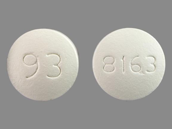 Pill 93 8163 White Round is Quetiapine Fumarate