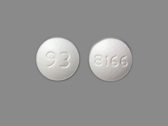 Pill 93 8166 White Round is Quetiapine Fumarate