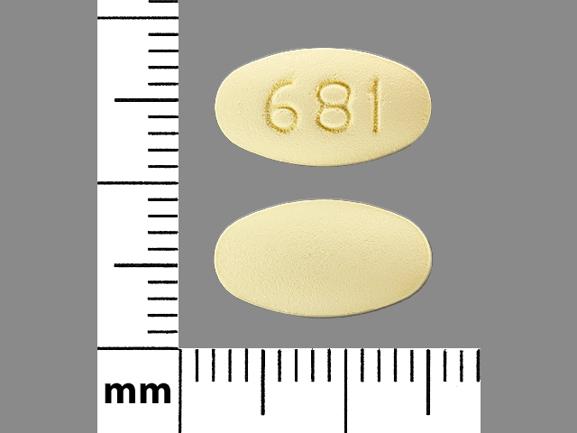 Pill 681 Yellow Oval is Bupropion Hydrochloride Extended Release (XL)