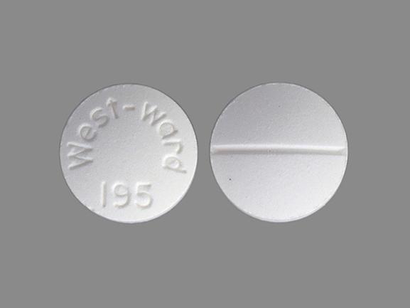 Pill West-ward 195 White Round is Chloroquine Phosphate
