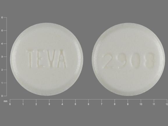 Pill TEVA 2908 White Round is Furosemide