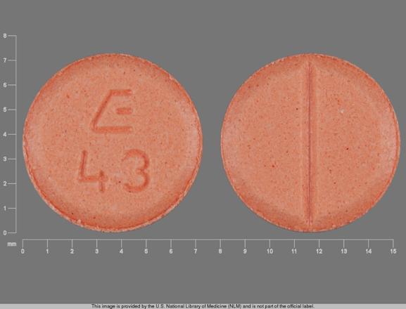 Pill E 43 Orange Round is Midodrine Hydrochloride