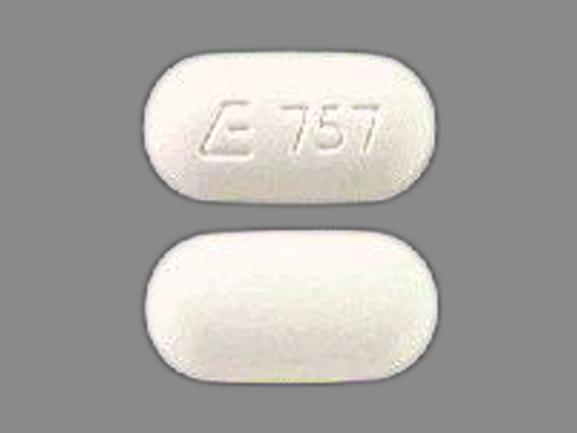 Pill E 757 White Oval is Sulfadiazine