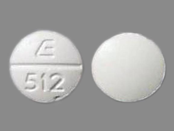 Pill E 512 White Round is Quinidine Sulfate