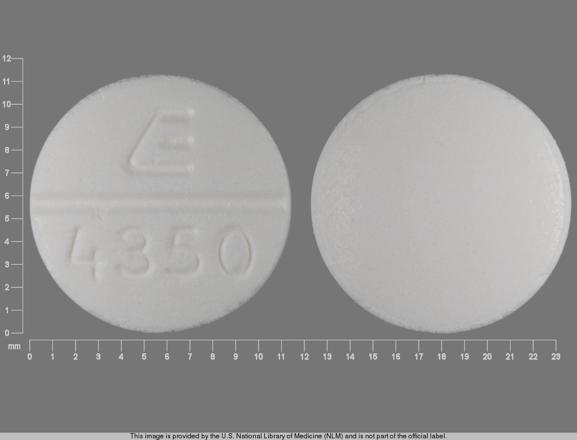 Pill E 4350 White Round is Isoniazid