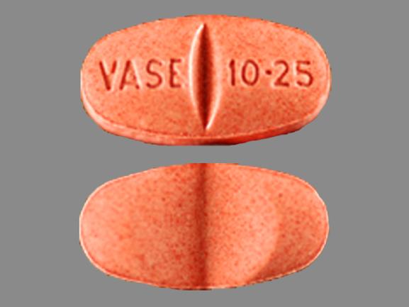 Pill VASE 10 25 Red Oval is Vaseretic 10-25