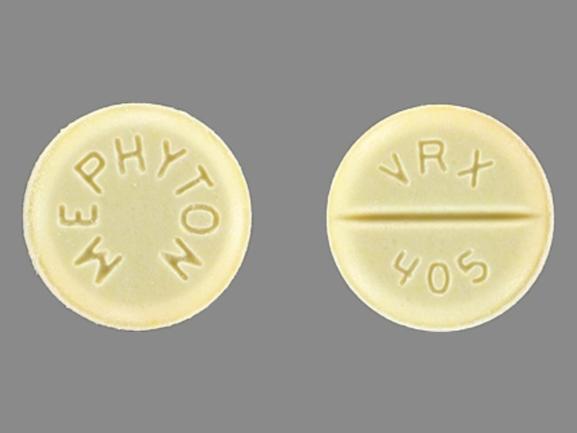 Pill MEPHYTON VRX 405 Yellow Round is Mephyton