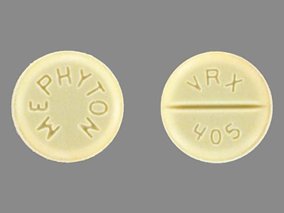 Pill MEPHYTON VRX 405 Yellow Round is Mephyton