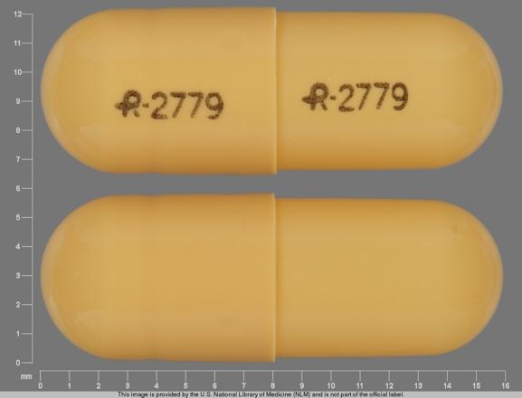 Pill R 2779 R 2779 Yellow Capsule/Oblong is Propranolol Hydrochloride Extended Release