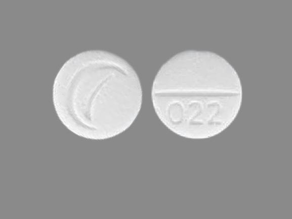 Pill Logo 022 White Round is Alprazolam (orally disintegrating)