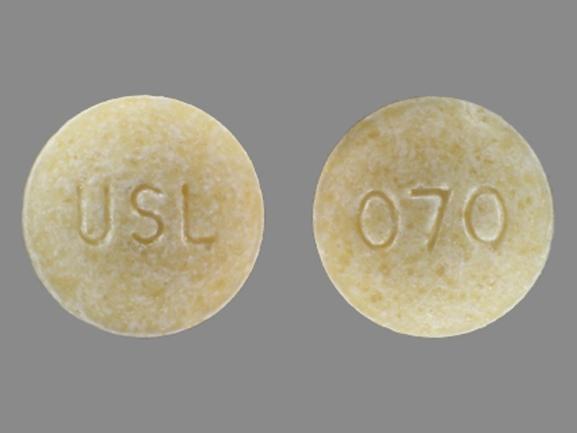 Pill USL 070 Tan Round is Potassium Citrate Extended-Release