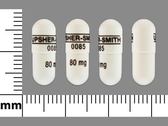 Propranolol hydrochloride extended release 80 mg UPSHER-SMITH 0085 80mg