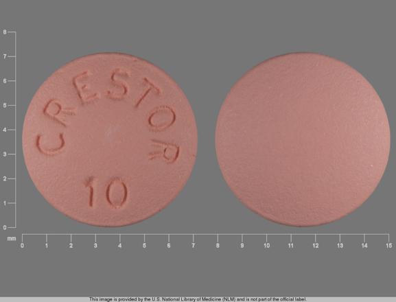 Pill CRESTOR 10 Pink Round is Crestor
