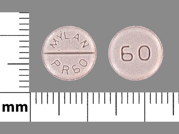 Propranolol hydrochloride 60 mg MYLAN PR60 60