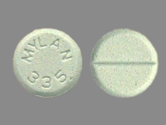 Pill MYLAN 335 Blue Round is Haloperidol
