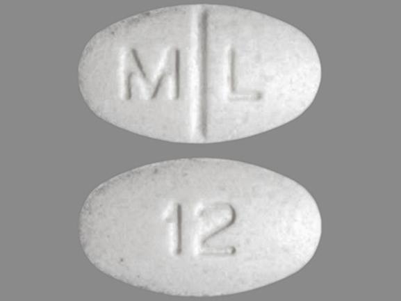 Pill M L 12 White Oval is Liothyronine Sodium