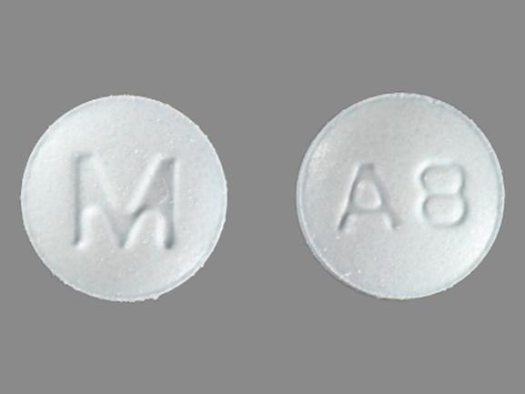 Pill M A8 Blue Round is Amlodipine Besylate