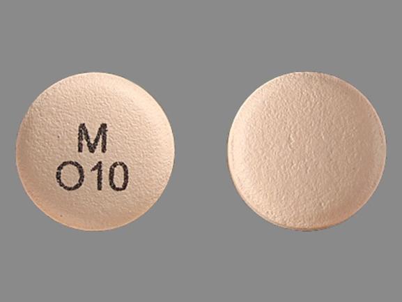 Pill M O10 Peach Round is Oxybutynin Chloride Extended Release