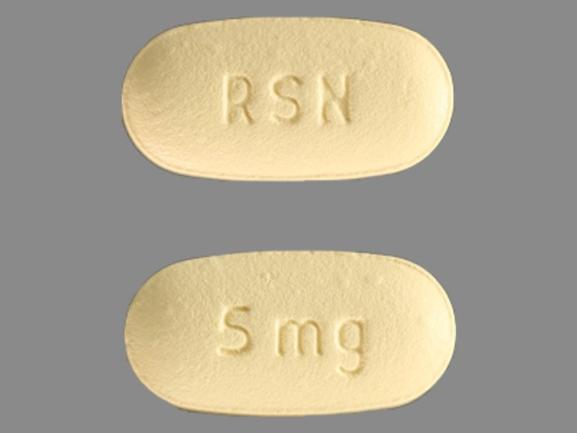 Pill 5 mg RSN Yellow Oval is Actonel