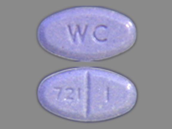 Pill 721 1 WC Purple Elliptical/Oval is Estrace