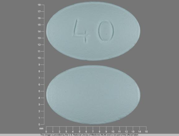 Pill 40 Blue Elliptical/Oval is Viibryd