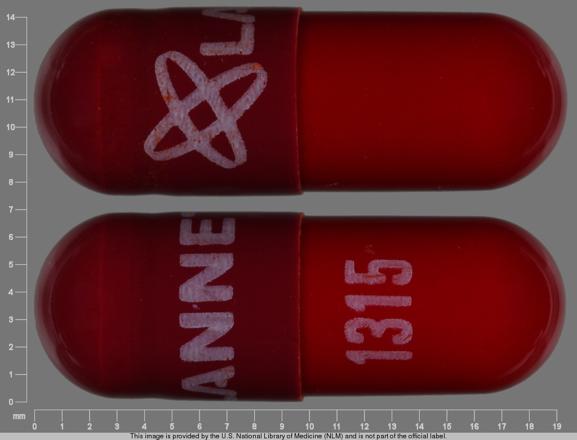 Rifampin 300 mg Logo LANNETT 1315