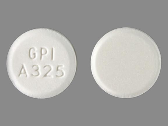 Acetaminophen 325 mg GPI A325