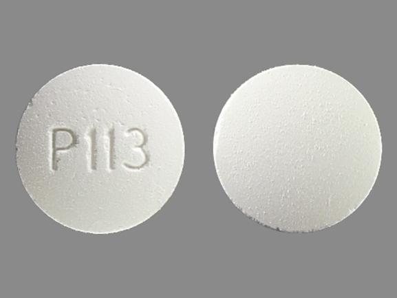 Pill P113 White Round is Calcium Acetate