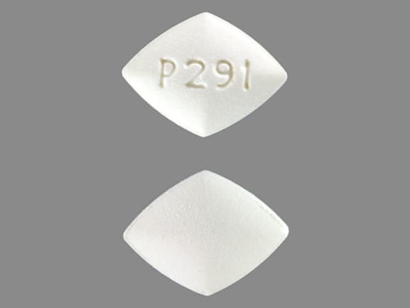 Pill P291 White Four-sided is Amiloride Hydrochloride