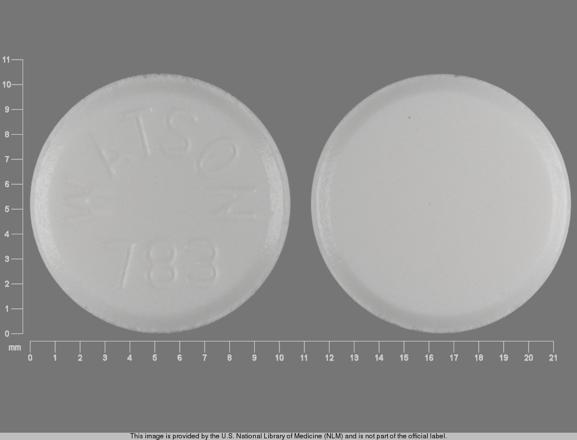 Pill WATSON 783 White Round is Diethylpropion Hydrochloride