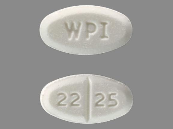 Pill WPI 22 25 White Oval is Desmopressin Acetate
