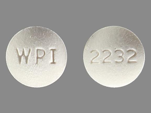 Pill WPI 2232 White Round is Tamoxifen Citrate