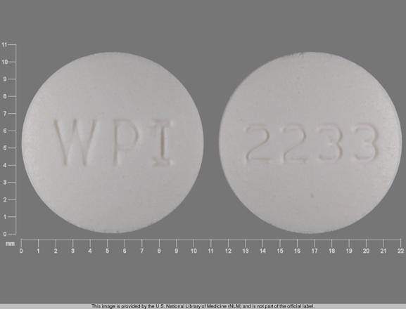 Pill WPI 2233 White Round is Tamoxifen Citrate