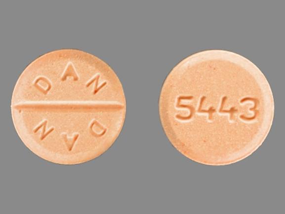 Pill 5443 DAN DAN Orange Round is PredniSONE