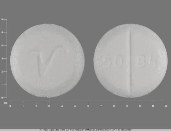 Pill 50 84 V White Round is Prednisone