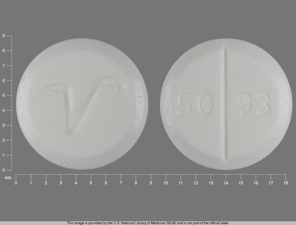 Pill 50 93 V White Round is Prednisone