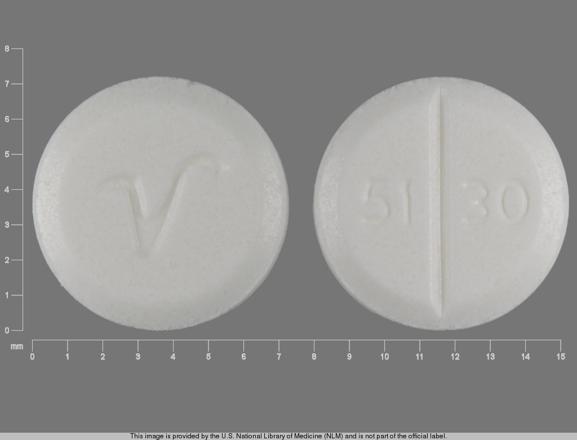 Pill 51 30 V White Round is Primidone