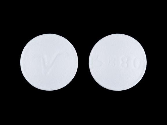 Pill 5880 V White Round is Spironolactone