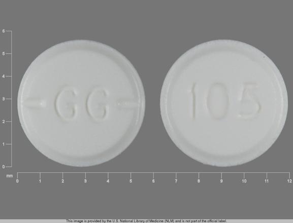 Pill GG 105 White Round is Haloperidol