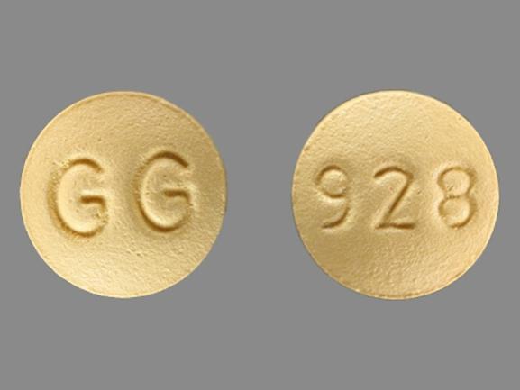 Pill GG 928 Yellow Round is Ondansetron Hydrochloride