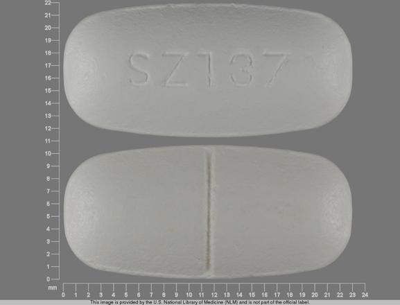 Pill SZ137 White Oval is Amoxicillin and Clavulanate Potassium Extended Release