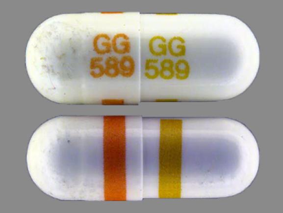 Pill GG 589 GG 589 White Capsule-shape is Thiothixene.