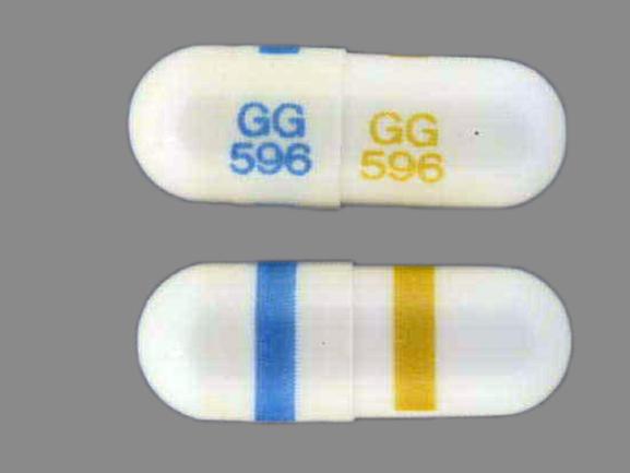 Pill GG 596 GG 596 White Capsule/Oblong is Thiothixene